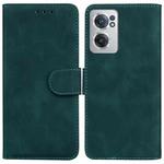 For OnePlus Nord CE 2 5G Skin Feel Pure Color Flip Leather Phone Case(Green)