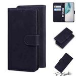 For OnePlus Nord N10 5G Skin Feel Pure Color Flip Leather Phone Case(Black)