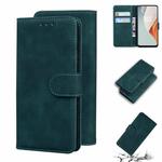 For OnePlus Nord N100 Skin Feel Pure Color Flip Leather Phone Case(Green)