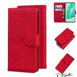 For OnePlus 9 Pro Skin Feel Pure Color Flip Leather Phone Case(Red)