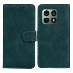 For OnePlus 10 Pro 5G Skin Feel Pure Color Flip Leather Phone Case(Green)