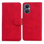 For OnePlus Nord N20 5G Skin Feel Pure Color Flip Leather Phone Case(Red)