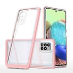 For Samsung Galaxy A71 5G Clear Acrylic+PC+TPU Shockproof Phone Case(Pink)