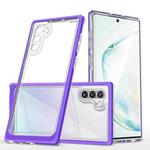For Samsung Galaxy Note10 Clear Acrylic+PC+TPU Shockproof Phone Case(Purple)