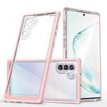 For Samsung Galaxy Note10 Clear Acrylic+PC+TPU Shockproof Phone Case(Pink)