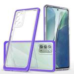 For Samsung Galaxy Note20 Clear Acrylic+PC+TPU Shockproof Phone Case(Purple)