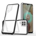 For Samsung Galaxy A12 5G Clear Acrylic+PC+TPU Shockproof Phone Case(Black)