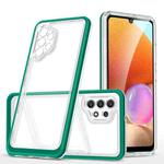 For Samsung Galaxy A32 4G Clear Acrylic+PC+TPU Shockproof Phone Case(Dark Green)