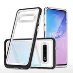 For Samsung Galaxy S10 Clear Acrylic+PC+TPU Shockproof Phone Case(Black)