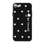 For iPhone 6s / 6 Smiling Face Multiple Love-hearts Pattern Colorful Frosted TPU Phone Protective Case(Black)
