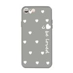 For iPhone 6s / 6 Smiling Face Multiple Love-hearts Pattern Colorful Frosted TPU Phone Protective Case(Gray)