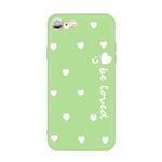 For iPhone 6s / 6 Smiling Face Multiple Love-hearts Pattern Colorful Frosted TPU Phone Protective Case(Green)