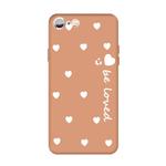 For iPhone 6s / 6 Smiling Face Multiple Love-hearts Pattern Colorful Frosted TPU Phone Protective Case(Coral Orange)