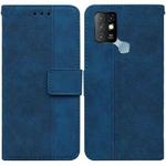 For Infinix Hot 10 X682 Geometric Embossed Leather Phone Case(Blue)