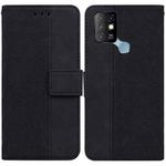 For Infinix Hot 10 X682 Geometric Embossed Leather Phone Case(Black)