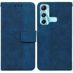 For Infinix Hot 11 X662 Geometric Embossed Leather Phone Case(Blue)