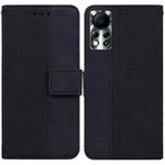 For Infinix Hot 11S NFC X6812B Geometric Embossed Leather Phone Case(Black)