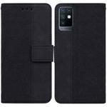 For Infinix Note 10 X693 Geometric Embossed Leather Phone Case(Black)