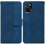 For Infinix Note 10 Pro X695 Geometric Embossed Leather Phone Case(Blue)