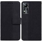 For Infinix Note 11 Geometric Embossed Leather Phone Case(Black)