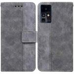 For Infinix Zero X / X Pro Geometric Embossed Leather Phone Case(Grey)