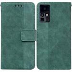 For Infinix Zero X / X Pro Geometric Embossed Leather Phone Case(Green)