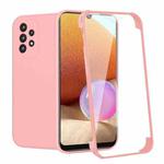 For Samsung Galaxy A32 5G Imitation Liquid Silicone 360 Full Body Phone Case(Pink)