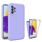 For Samsung Galaxy A72 5G / 4G Imitation Liquid Silicone 360 Full Body Phone Case(Purple)