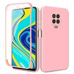 For Xiaomi Redmi Note 9S / Note 9 Pro Imitation Liquid Silicone 360 Full Body Phone Case(Pink)