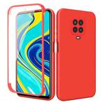 For Xiaomi Redmi Note 9S / Note 9 Pro Imitation Liquid Silicone 360 Full Body Phone Case(Red)