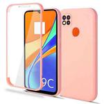 For Xiaomi Redmi 9C Imitation Liquid Silicone 360 Full Body Phone Case(Pink)