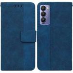 For Tecno Camon 18 / 18P Geometric Embossed Leather Phone Case(Blue)