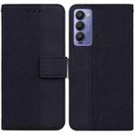 For Tecno Camon 18 / 18P Geometric Embossed Leather Phone Case(Black)