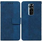 For Tecno Phantom X Geometric Embossed Leather Phone Case(Blue)