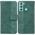 For Tecno Pop 5 LTE BD4 Geometric Embossed Leather Phone Case(Green)