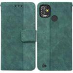 For Tecno Pop 5P Geometric Embossed Leather Phone Case(Green)