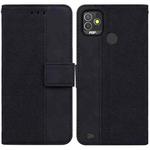 For Tecno Pop 5P Geometric Embossed Leather Phone Case(Black)