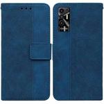 For Tecno Pova 2 Geometric Embossed Leather Phone Case(Blue)