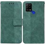 For Tecno Pova LD7 Geometric Embossed Leather Phone Case(Green)