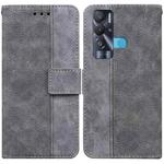 For Tecno Pova Neo LE6 Geometric Embossed Leather Phone Case(Grey)