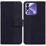 For Tecno Spark 8 / 8T Geometric Embossed Leather Phone Case(Black)