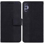 For Tecno Spark 8P Geometric Embossed Leather Phone Case(Black)