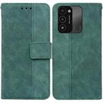For Tecno Spark Go 2022 / Spark 8C Geometric Embossed Leather Phone Case(Green)