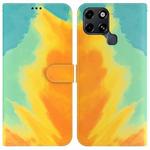 For Infinix Smart 6 Watercolor Pattern Horizontal Flip Leather Phone Case(Autumn Leaf Color)
