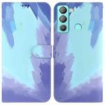 For Tecno Pop 5 LTE BD4 Watercolor Pattern Horizontal Flip Leather Phone Case(Winter Snow)