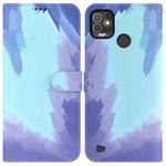For Tecno Pop 5P Watercolor Pattern Horizontal Flip Leather Phone Case(Winter Snow)