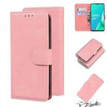 For OPPO A9 2020/A5 2020/A11X Skin Feel Pure Color Flip Leather Phone Case(Pink)
