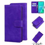 For OPPO A9 2020/A5 2020/A11X Skin Feel Pure Color Flip Leather Phone Case(Purple)