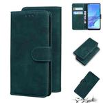 For OPPO A53/A33 Skin Feel Pure Color Flip Leather Phone Case(Green)