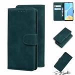 For OPPO A15/A15S Skin Feel Pure Color Flip Leather Phone Case(Green)